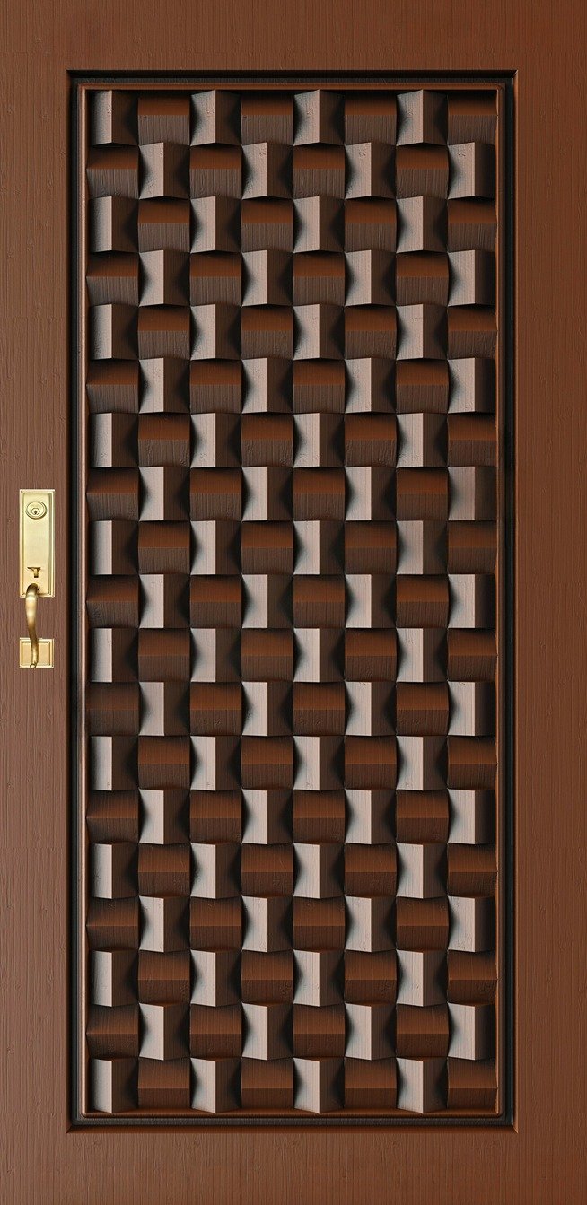Doors - SKY-61 Modern Geometric 3D Textured Relief Door Design